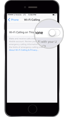 Wi-Fi Calling IOS Enable Wi-Fi Calling Step 8 Image U Mobile